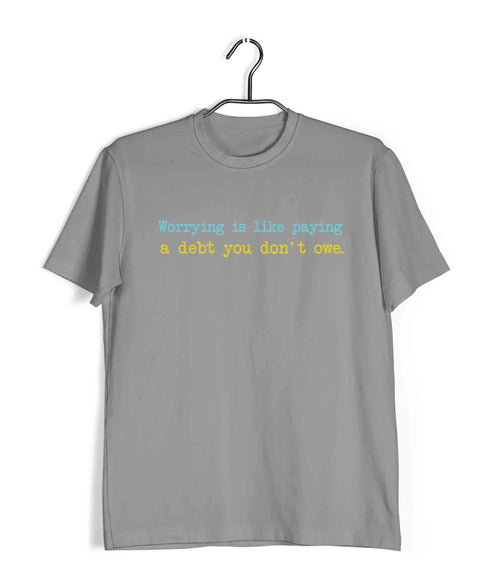 George Orwell ‰ۡÌÝ̏Worrying is like paying a debt you don't owe.‰ۡó� Books Casual Graphic Printed T-Shirt for Men